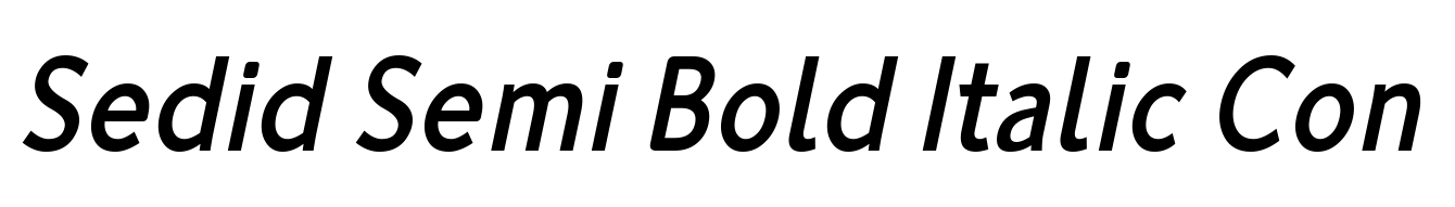Sedid Semi Bold Italic Con